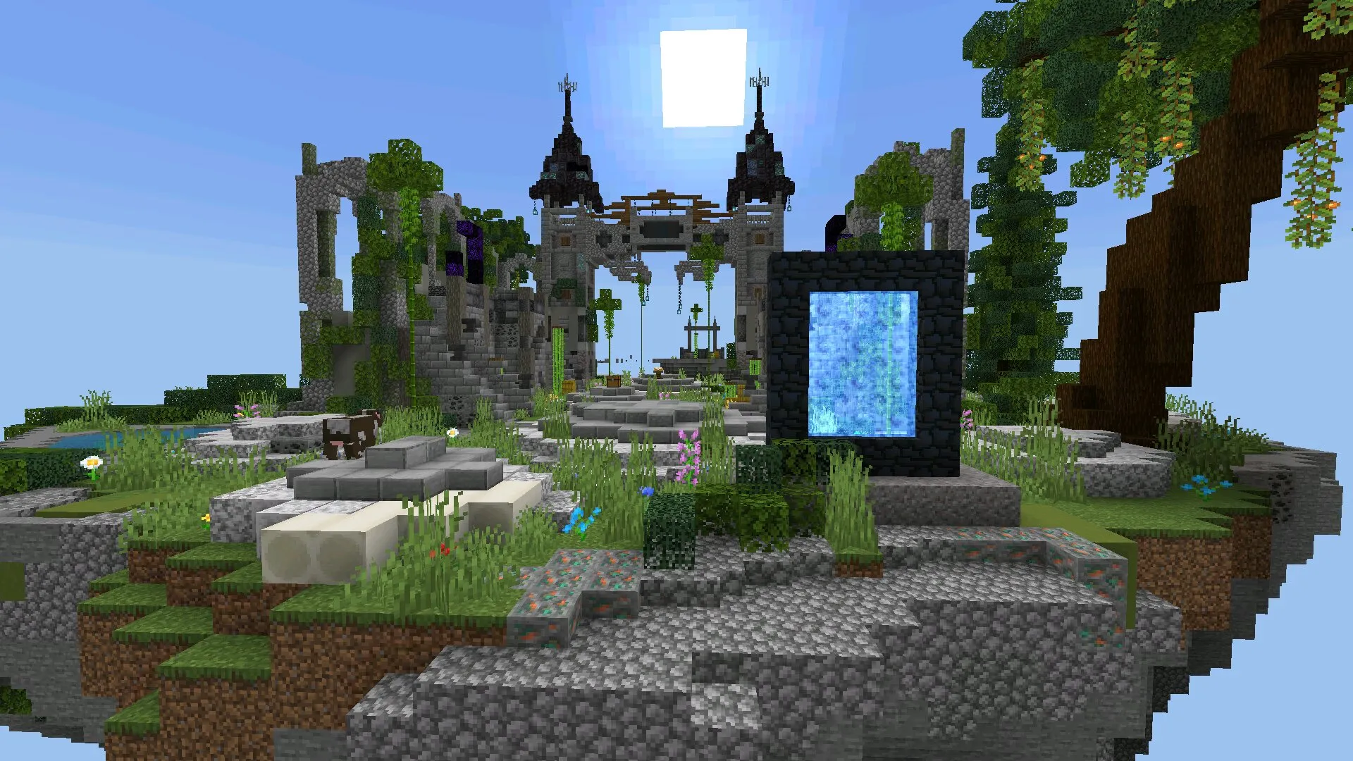 Панорама из мода на новые измерения в Майнкрафт ПЕ