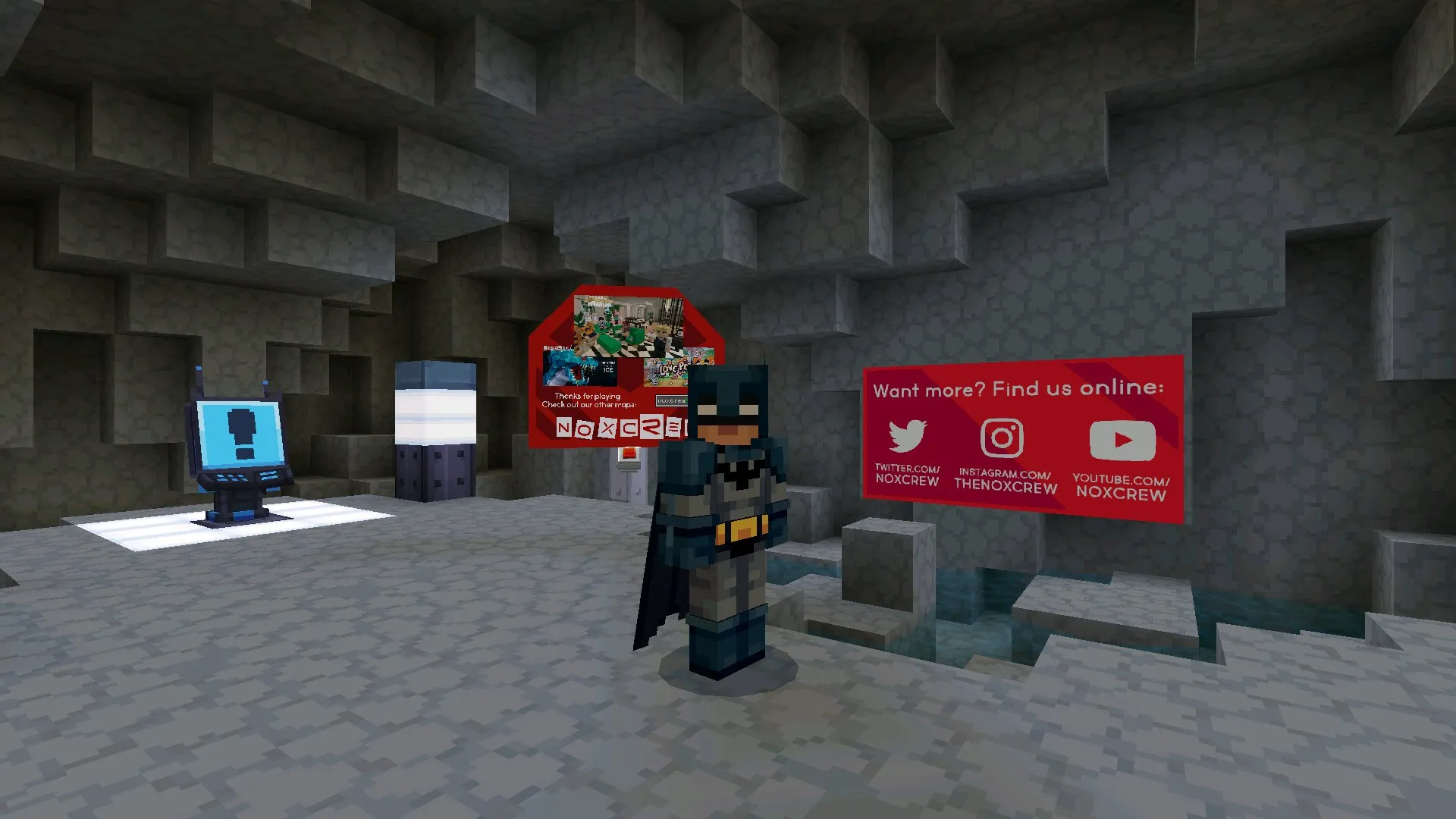 Герой из мода на Бэтмена в Майнкрафт ПЕ