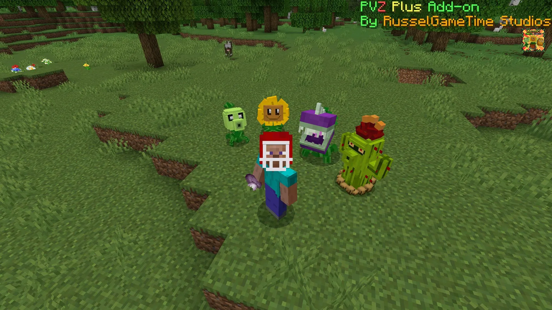 Мобы из мода Растения против Зомби на Майнкрафт ПЕ