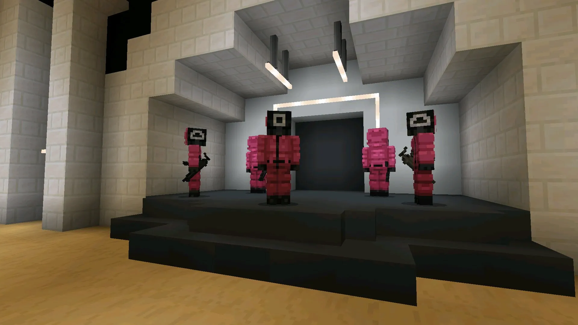 Охрана из карты Игра в кальмара в Майнкрафт ПЕ