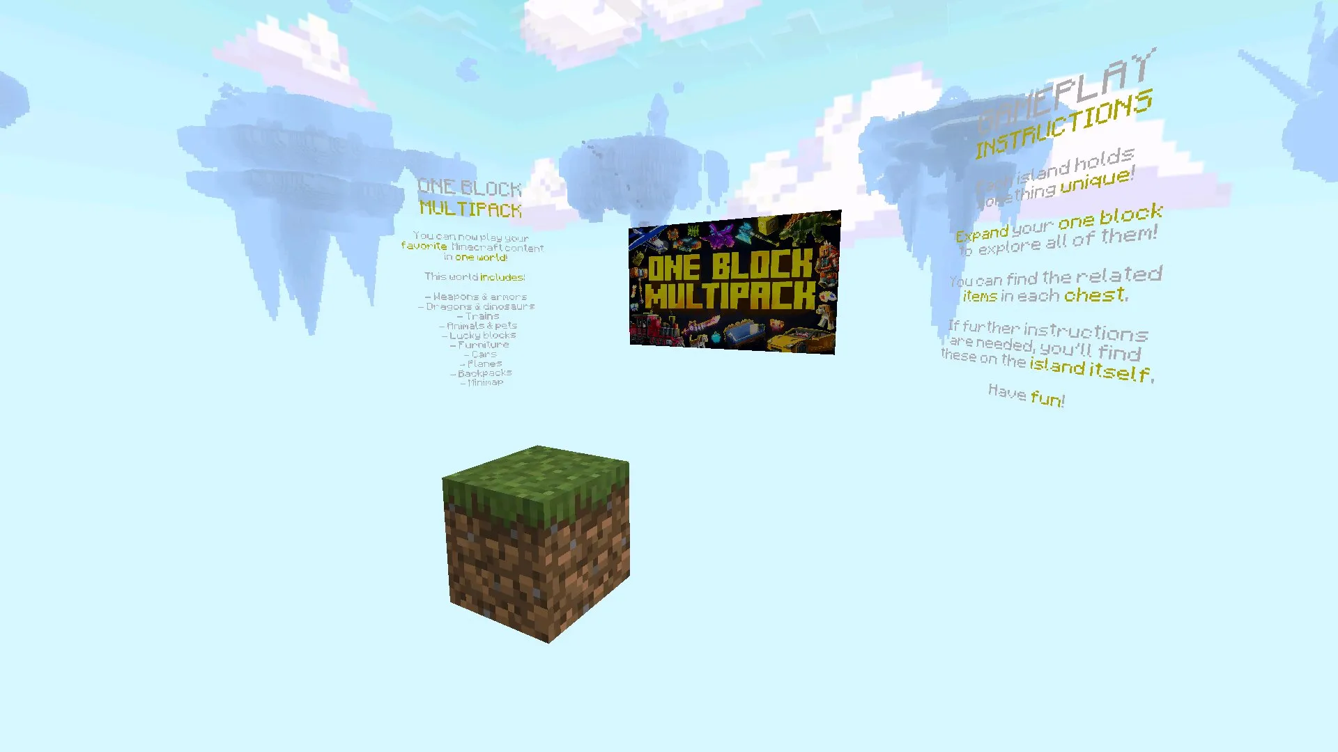 Локация из карты на 1 блок в Майнкрафт ПЕ