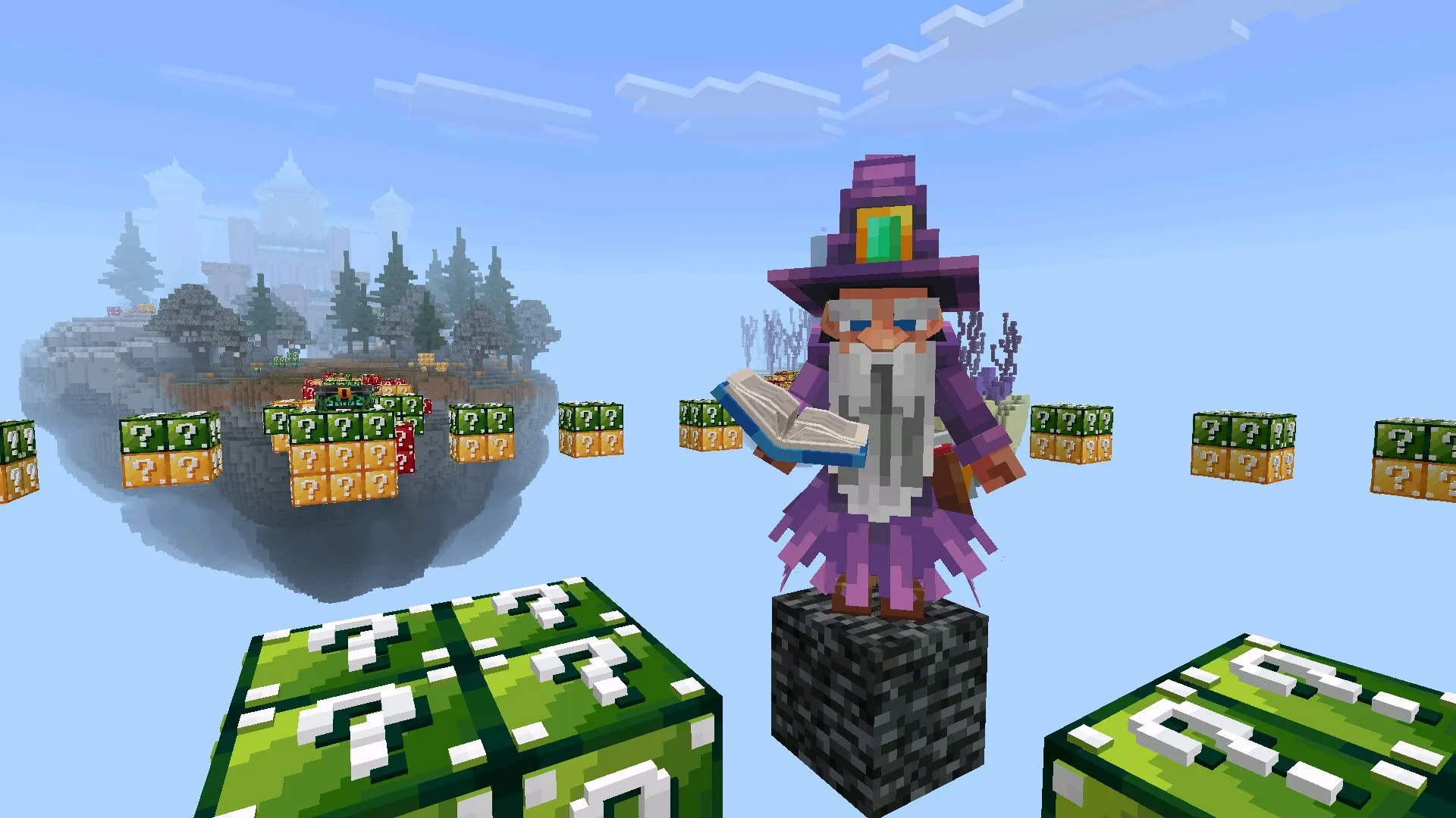 Старт из Карты Скай Блок для Minecraft Bedrock