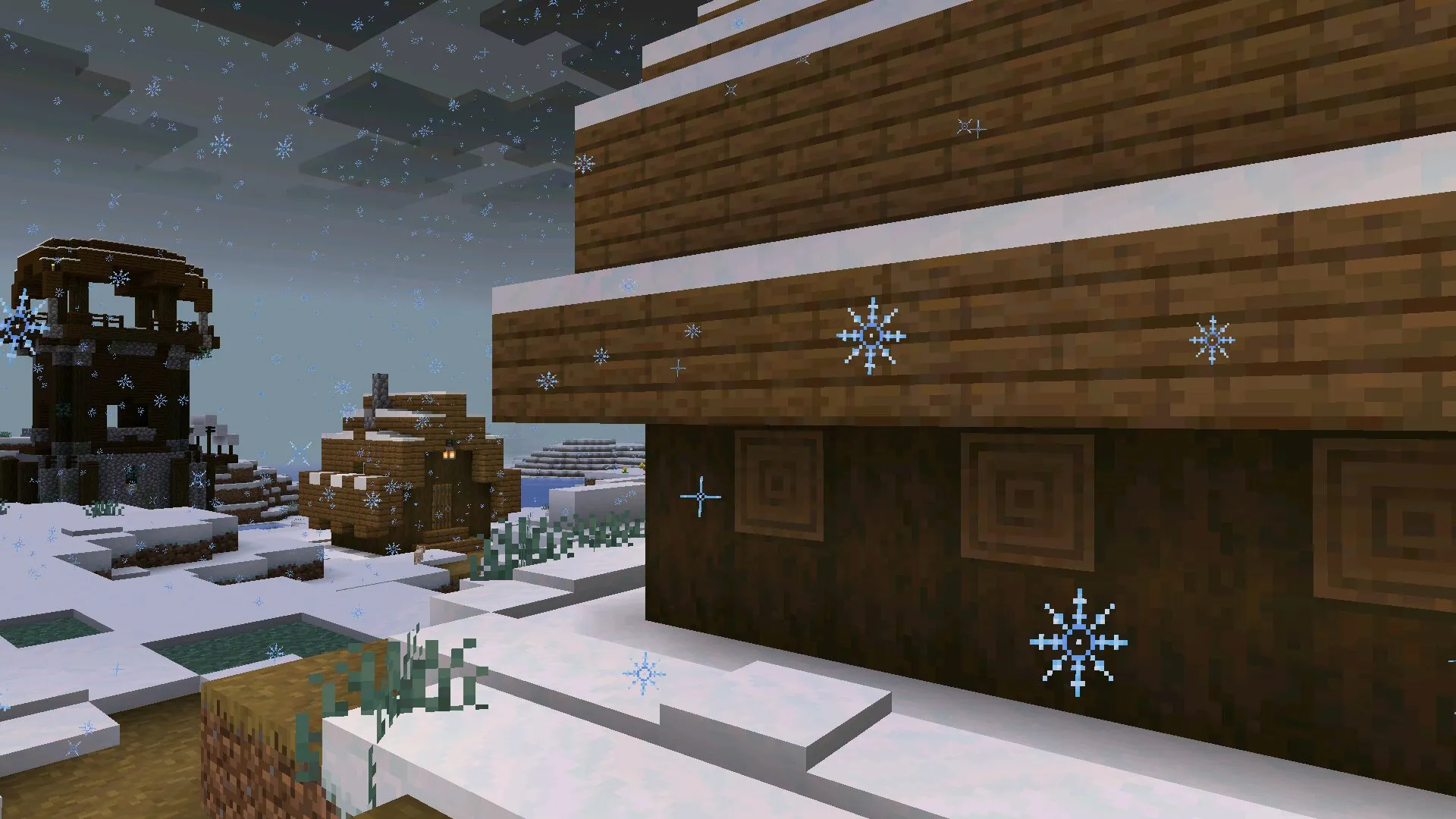 Снег из мода на погоду в Майнкрафт ПЕ