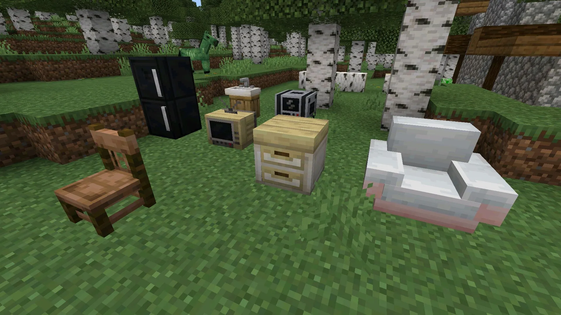 Блоки из мода на Современную Мебель в Майнкрафт ПЕ