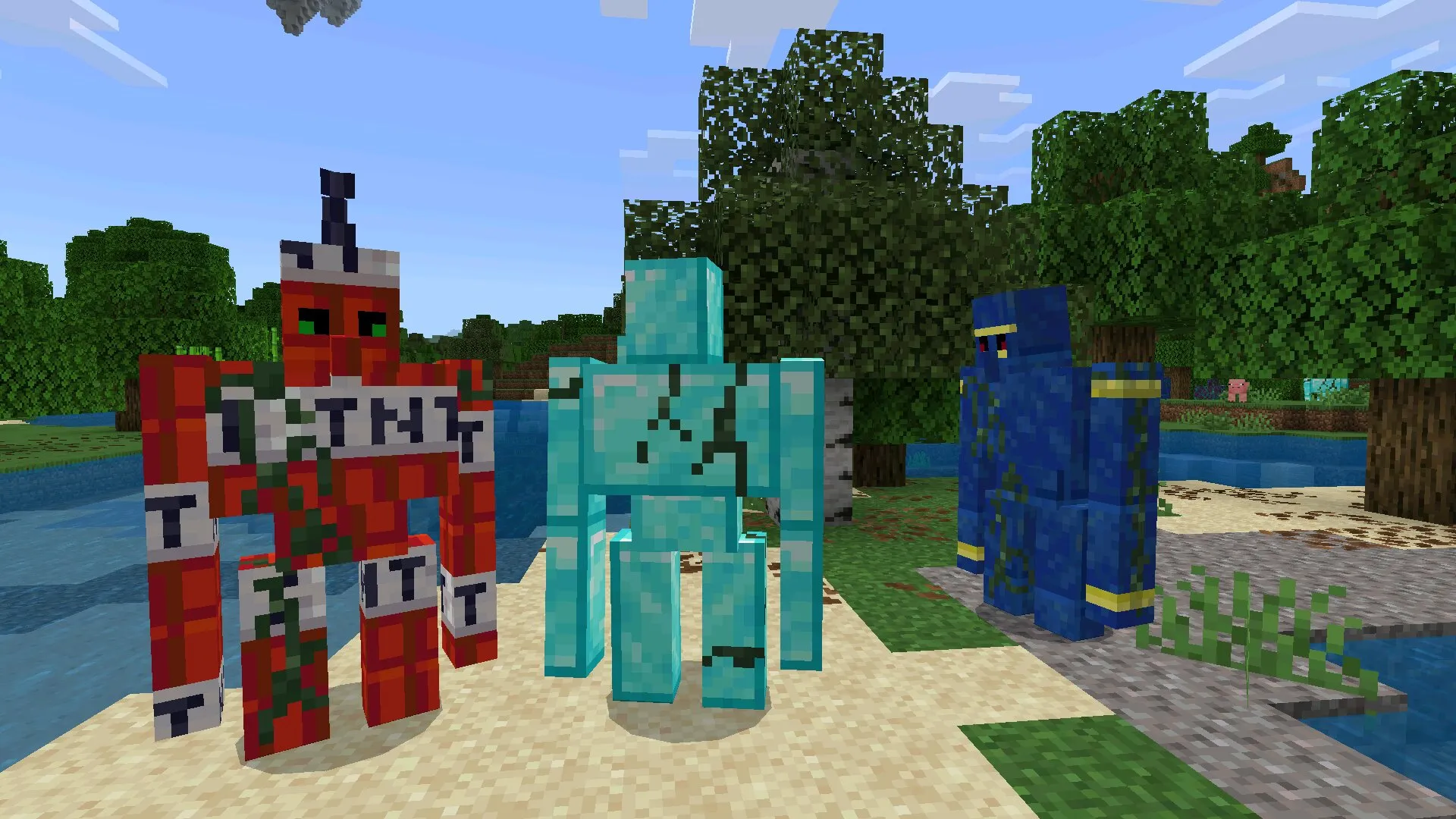 Мобы из мода на големов в Майнкрафт ПЕ