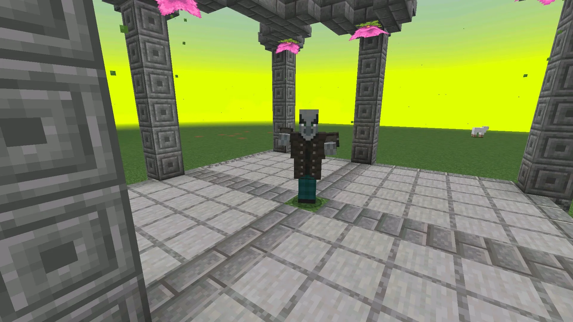 Босс из мода на новые измерения в Майнкрафт ПЕ