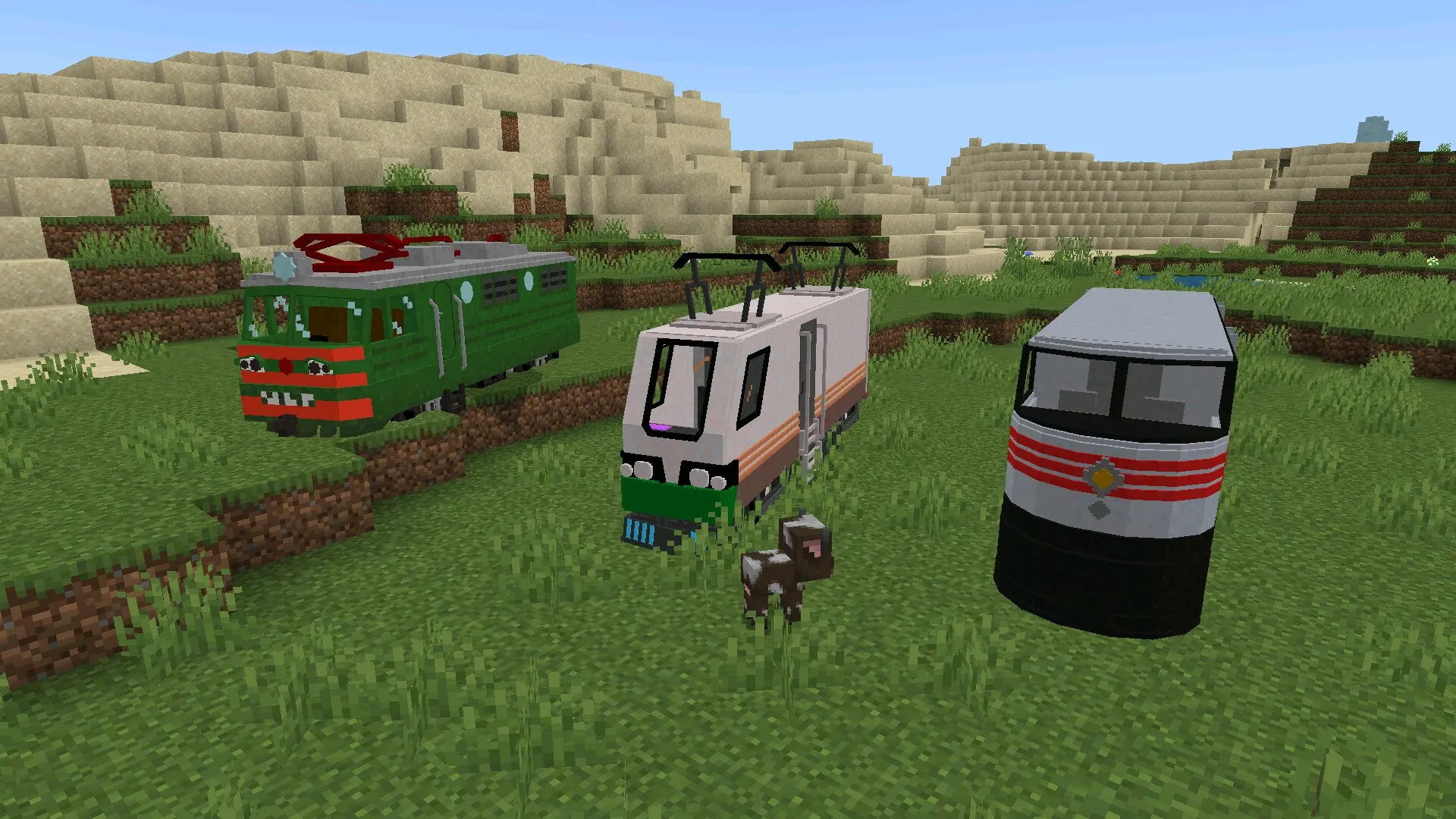 Локомотивы из мода на поезд в Майнкрафт ПЕ