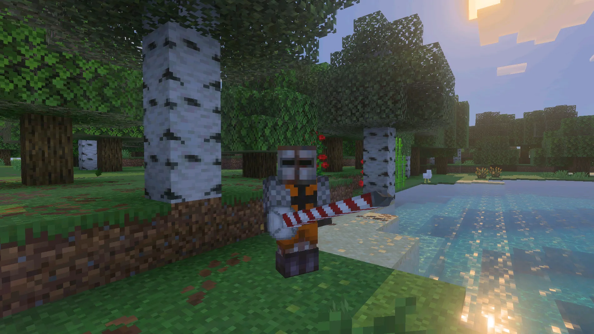 Герой из мода на рыцарей в Майнкрафт ПЕ