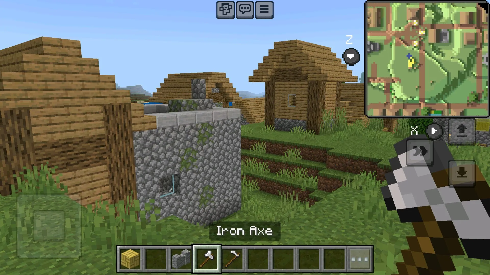 Интерфейс из мода на мини карту в Майнкрафт ПЕ