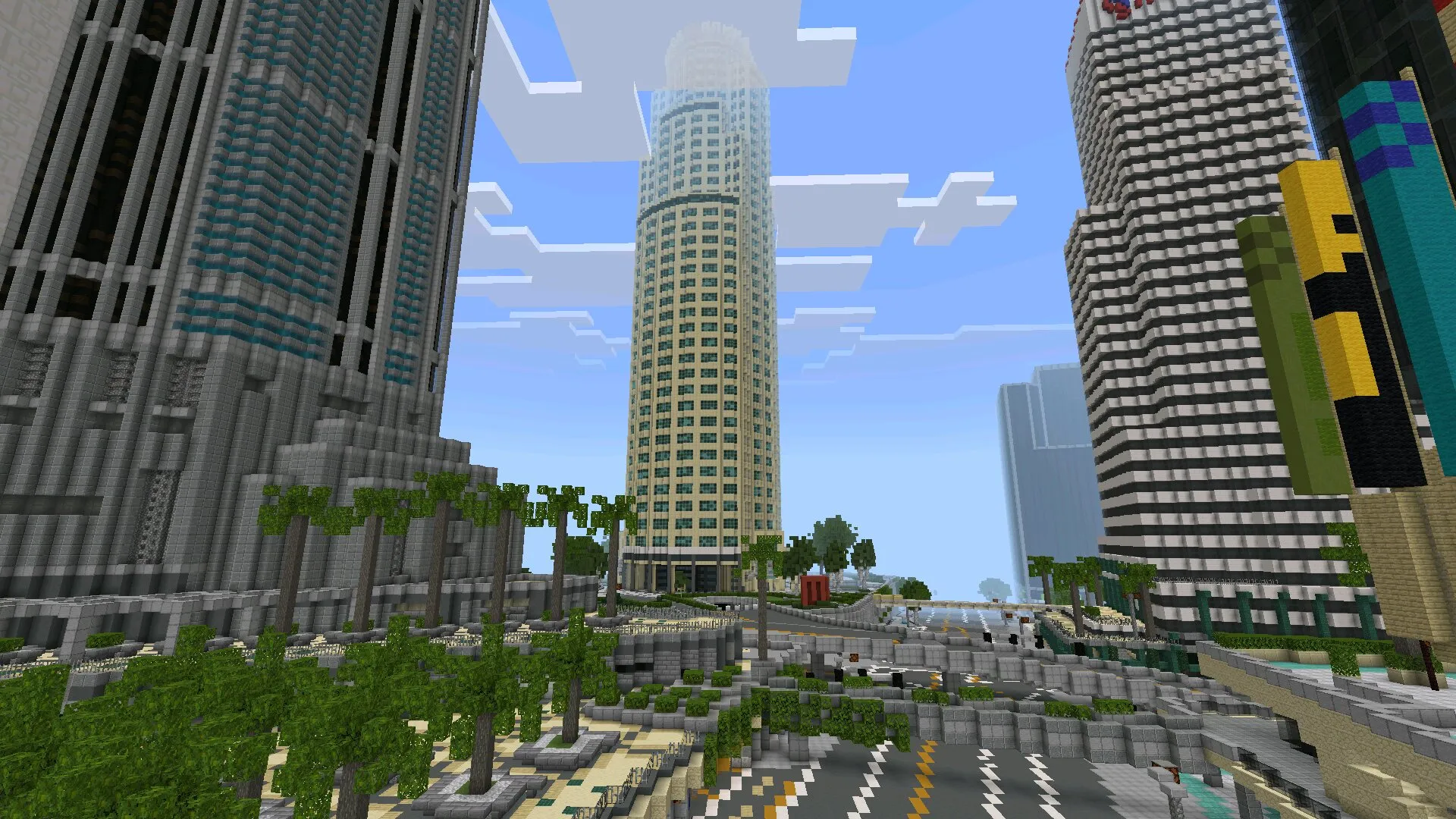 Небоскребы из карты ГТА в Майнкрафт ПЕ