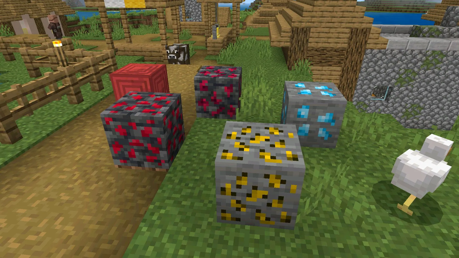 Блоки из мода на руду в Майнкрафт ПЕ