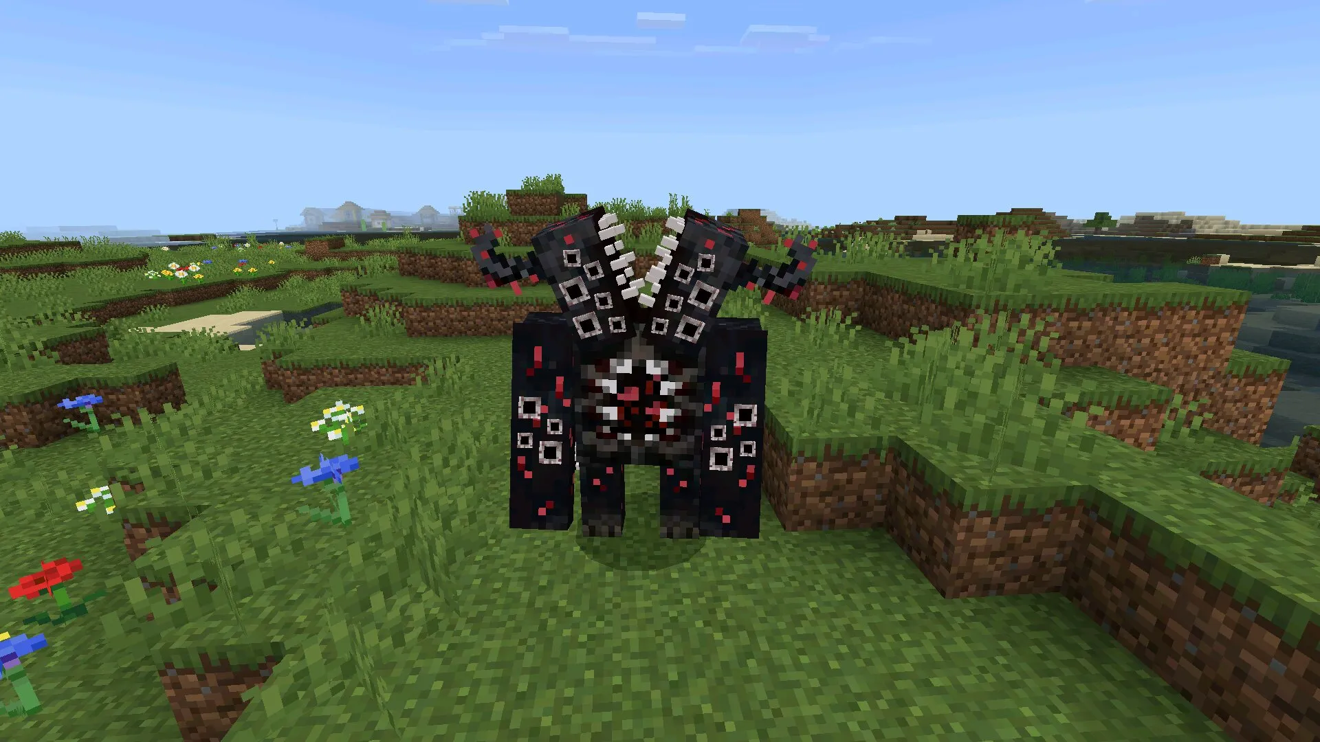 Монстр из мода на паразитов в Майнкрафт ПЕ