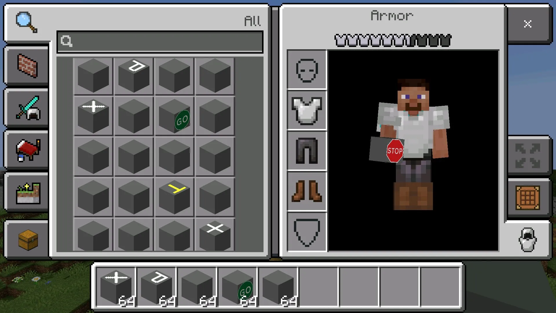 Блоки из мод на дорогу в Майнкрафт ПЕ