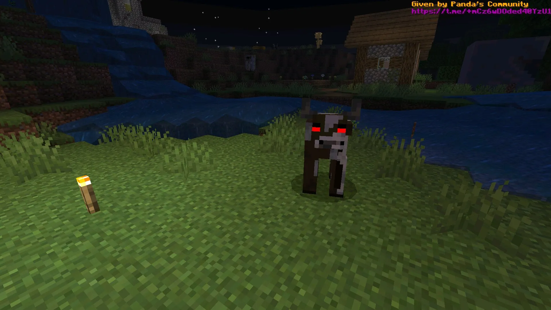 Корова из мода на страшных мобов в Майнкрафт ПЕ