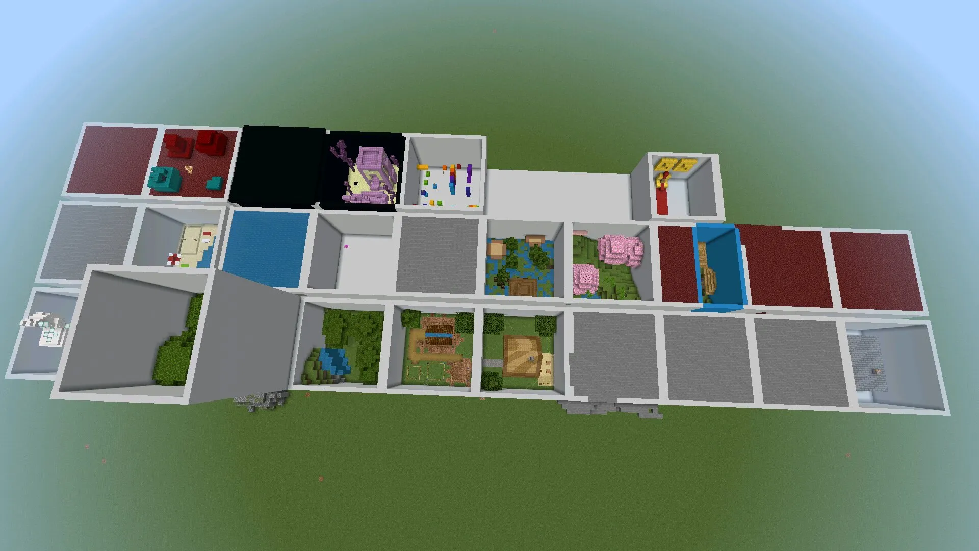 Комнаты из карты найди кнопку на Майнкрафт ПЕ