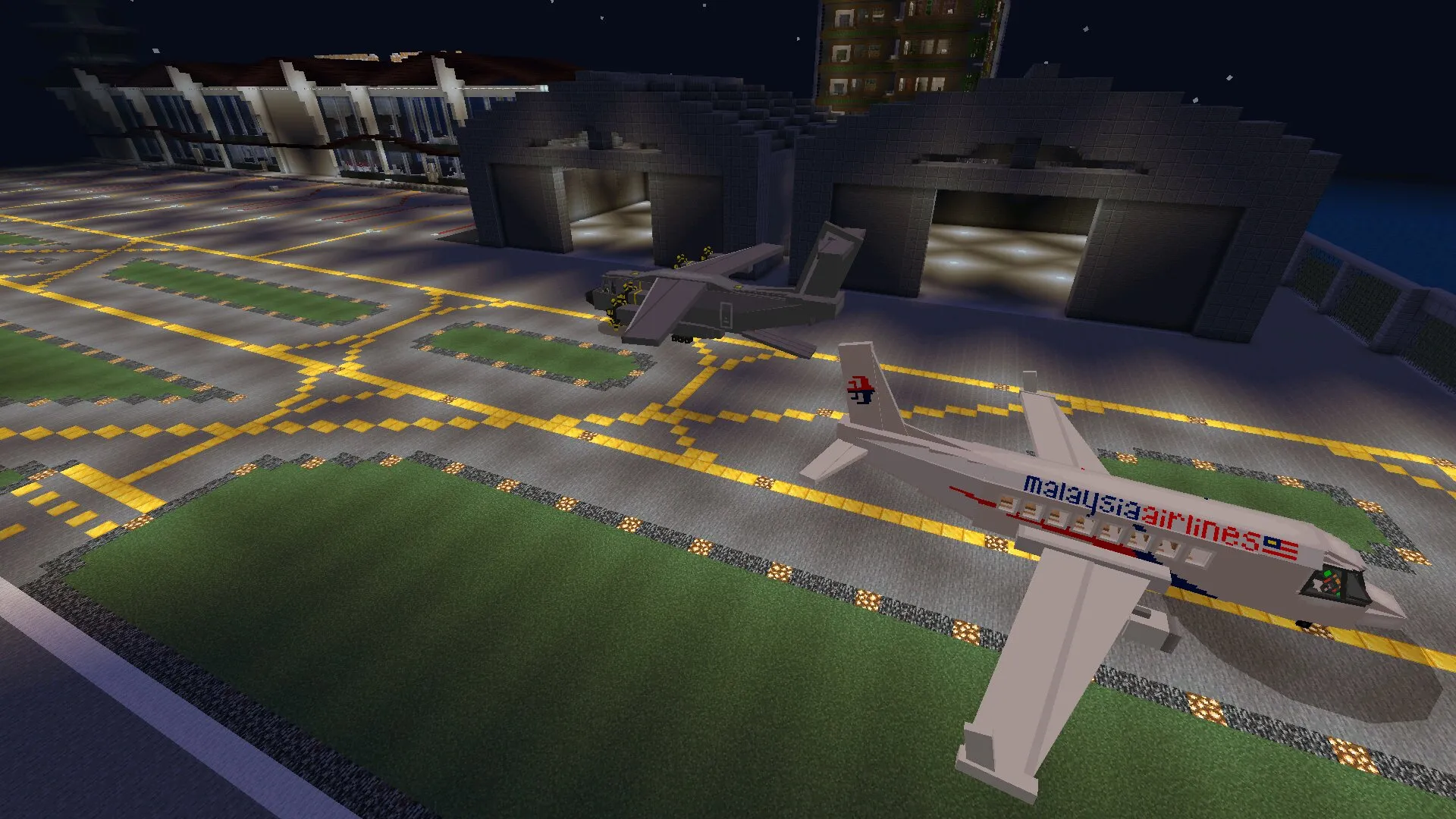 Самолеты из карты аэропорта в Майнкрафт ПЕ