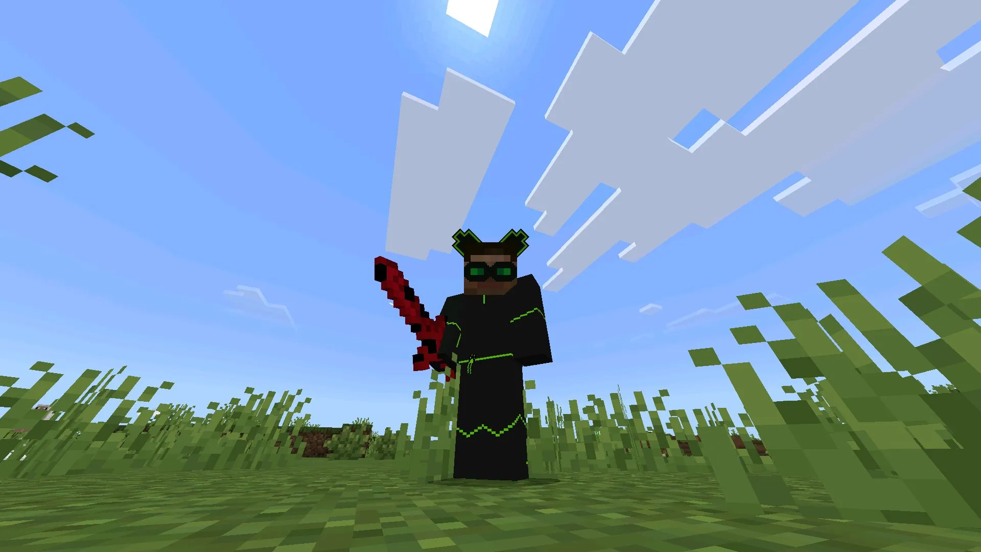 Костюм из мода на Леди Супер Кота на Майнкрафт ПЕ