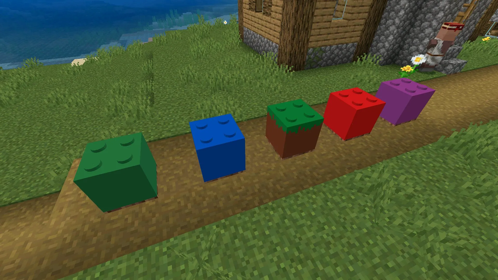 Кубики из мода на Лего в Майнкрафт ПЕ
