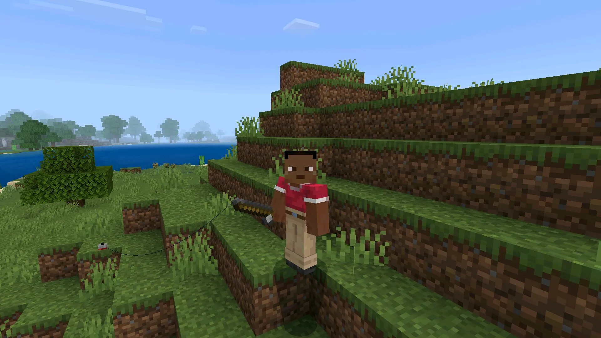 Удочка из мода на крюк кошку на Майнкрафт ПЕ