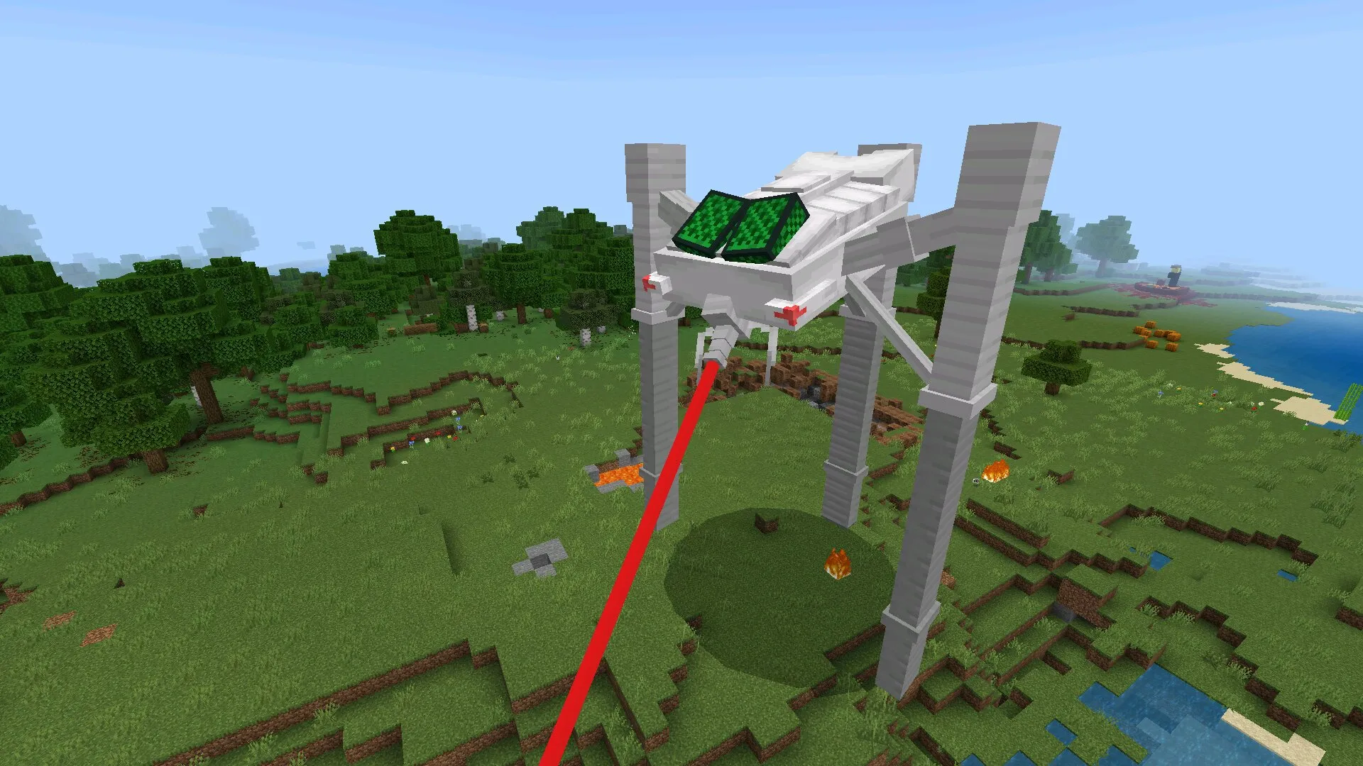 Моб из мода на войну миров на Майнкрафт ПЕ