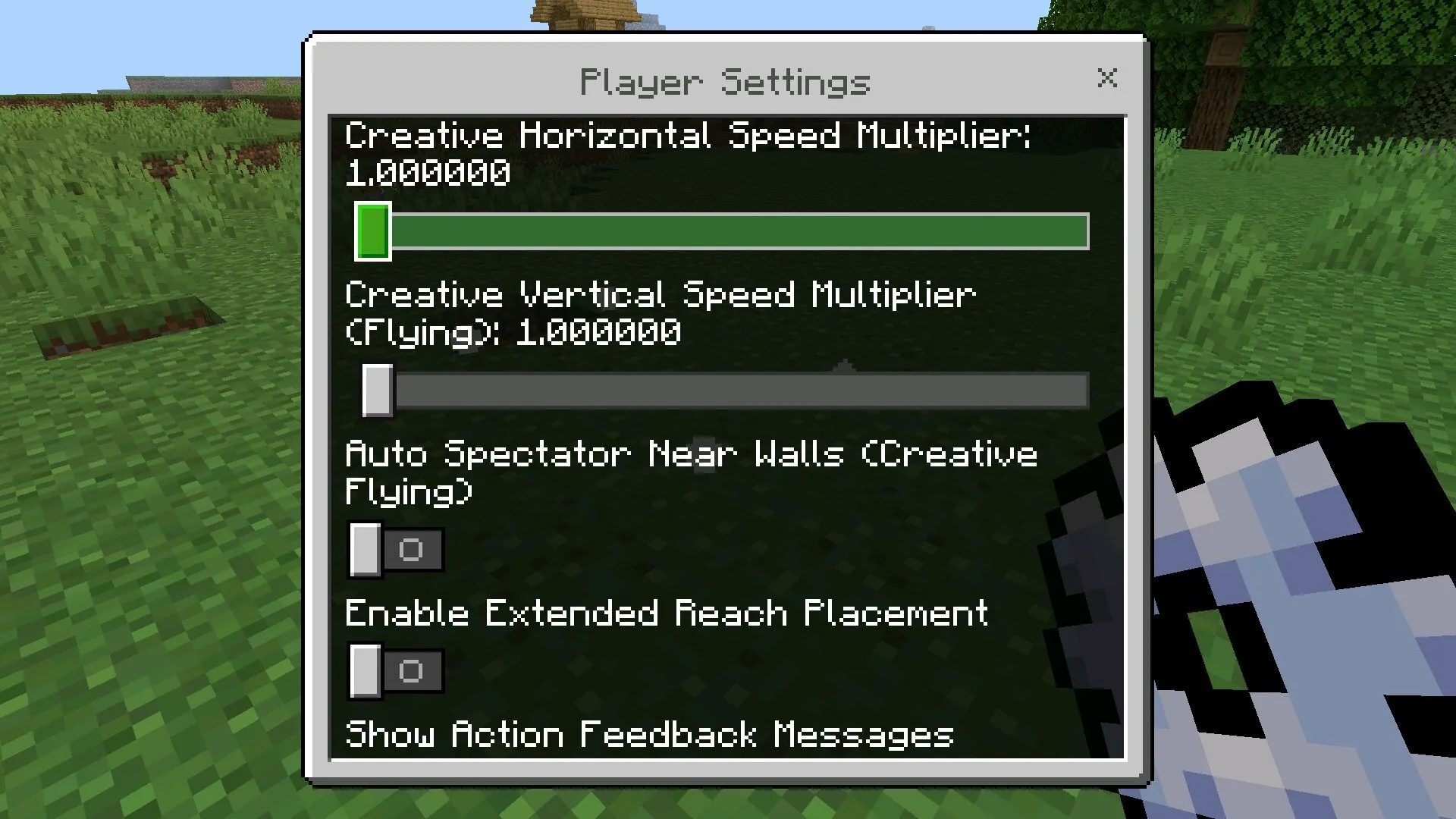 Окно из мода на World Edit на Майнкрафт ПЕ