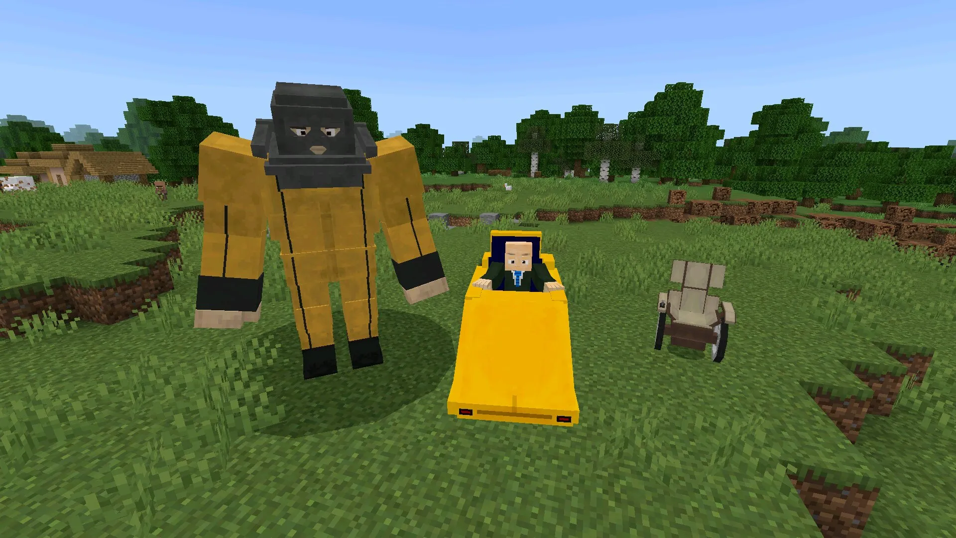 Герои из мода на Дэдпула и Росомаху на Майнкрафт ПЕ