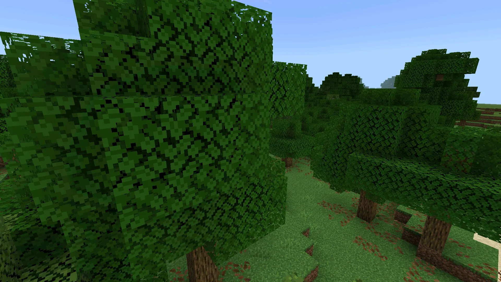 Листья из текстуры Bare Bones на Майнкрафт ПЕ