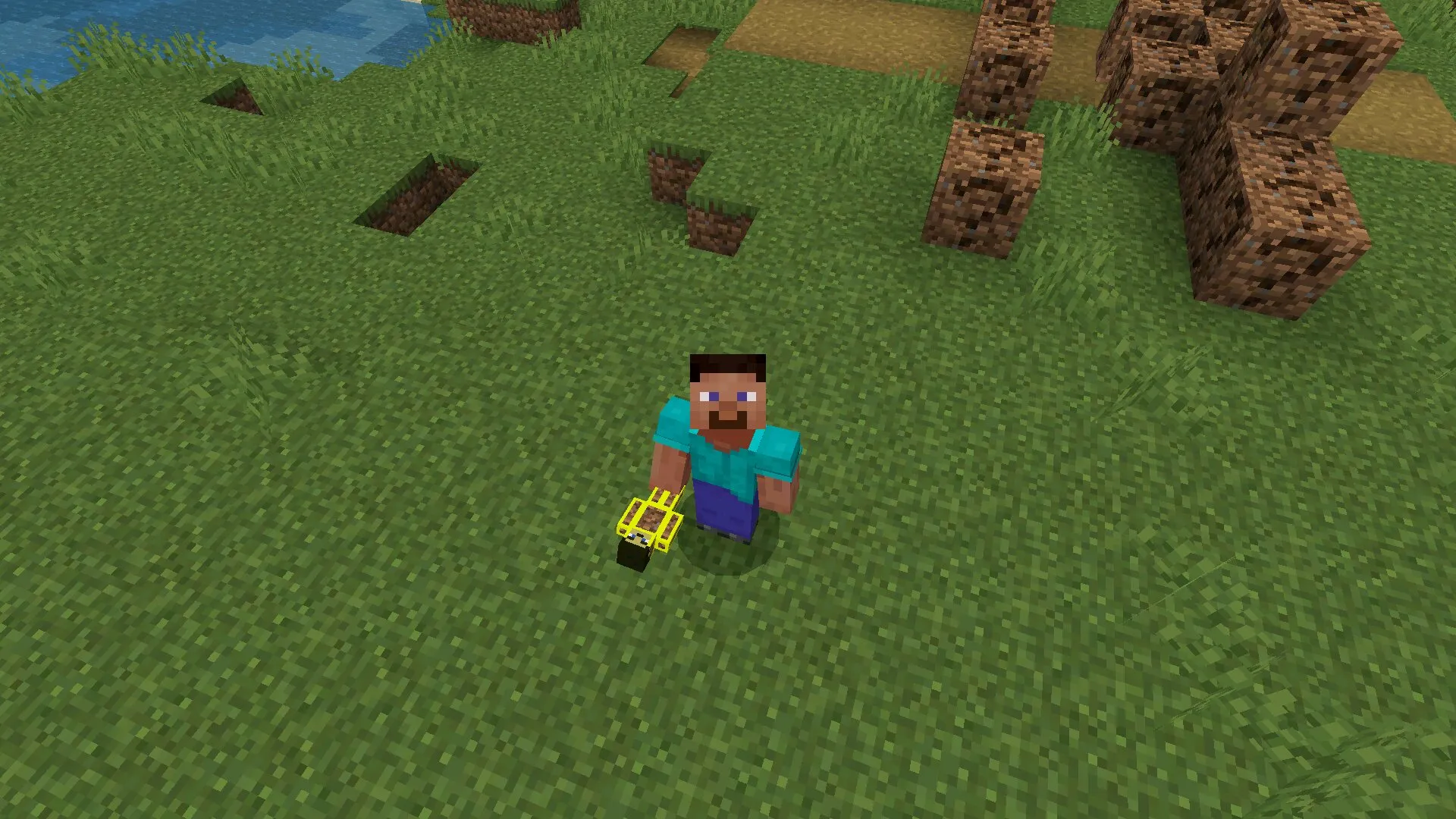 Игрок из текстуры на тотем на Майнкрафт ПЕ