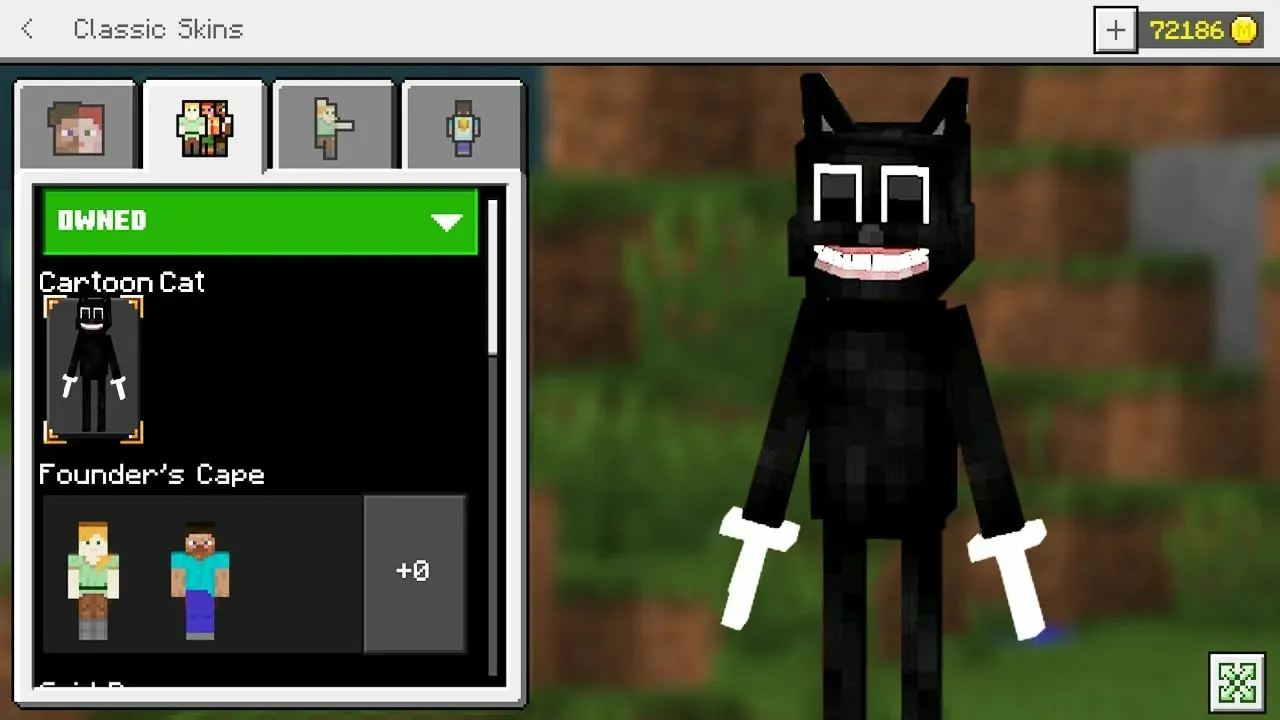 Скин картун кэта в моде Cartoon cat в Майнкрафт ПЕ