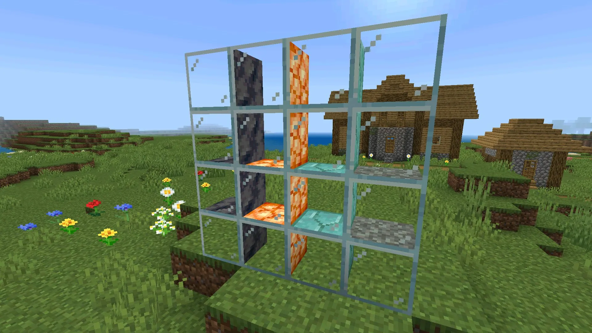 Материалы из мода на невидимый блок на Майнкрафт ПЕ