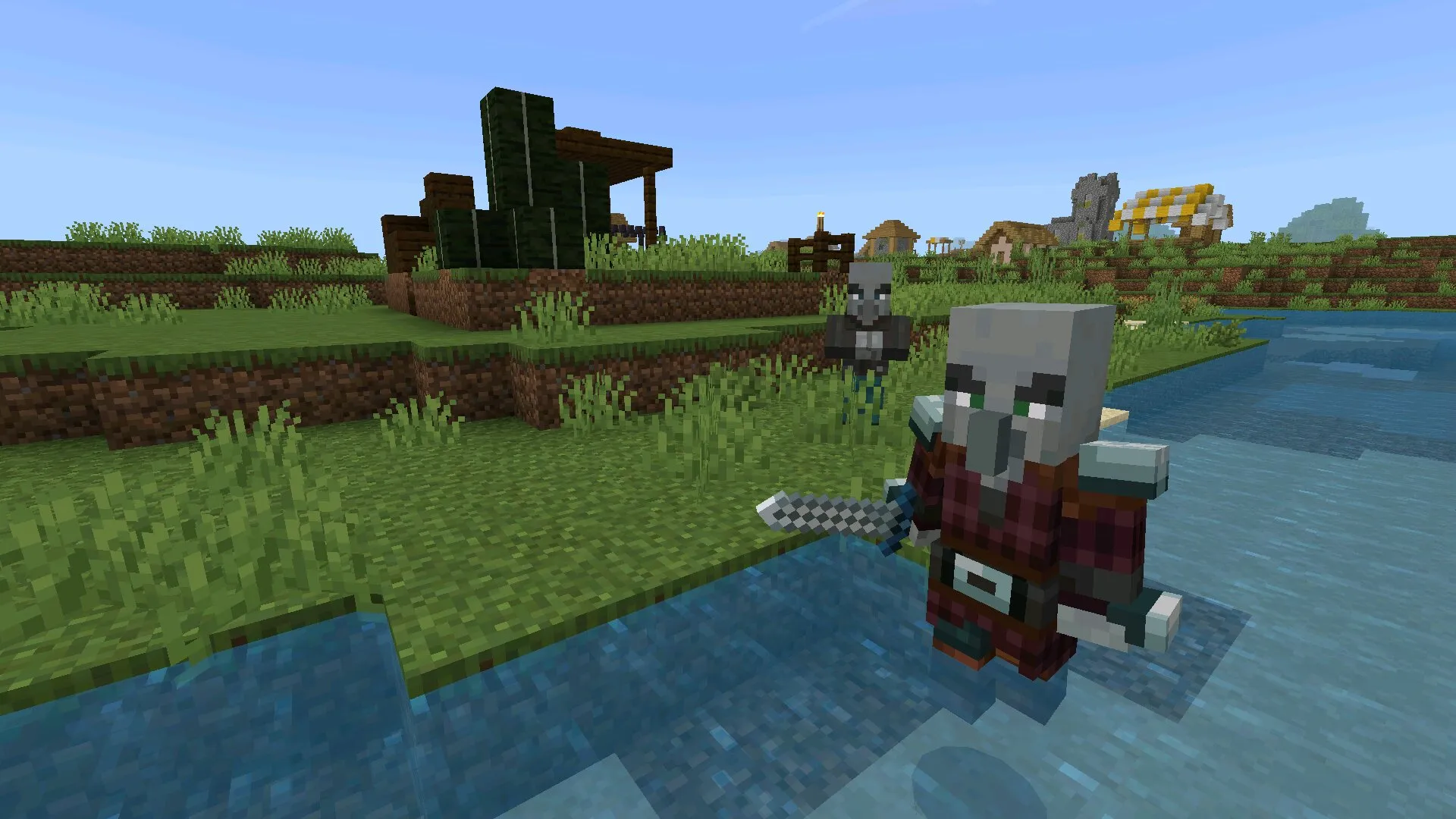 Воин из мода на умных жителей на Майнкрафт ПЕ