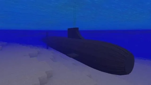 Подводная лодка в моде на военную технику Майкрафт ПЕ
