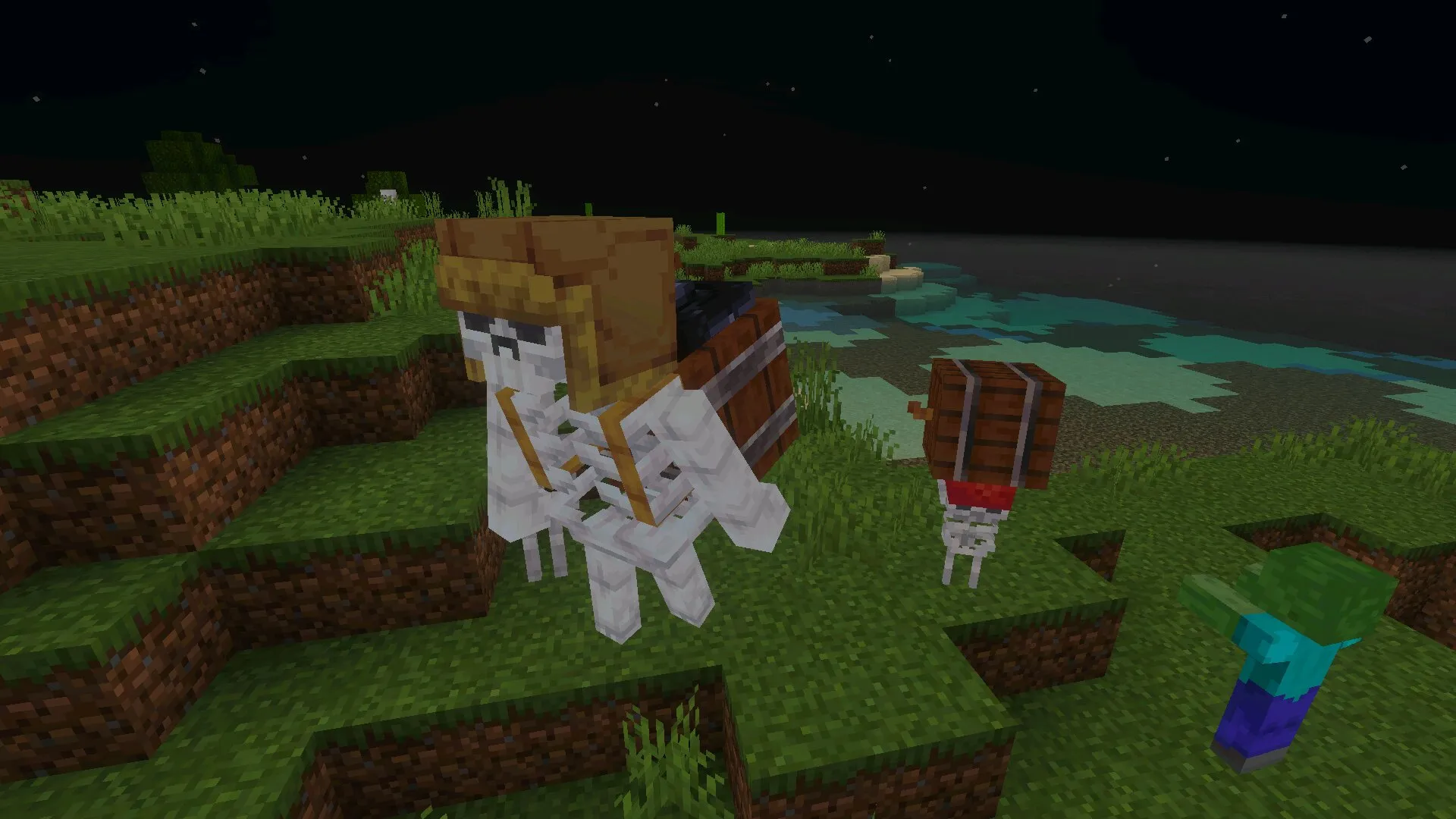 Мобы из мода на скелетов на Майнкрафт ПЕ