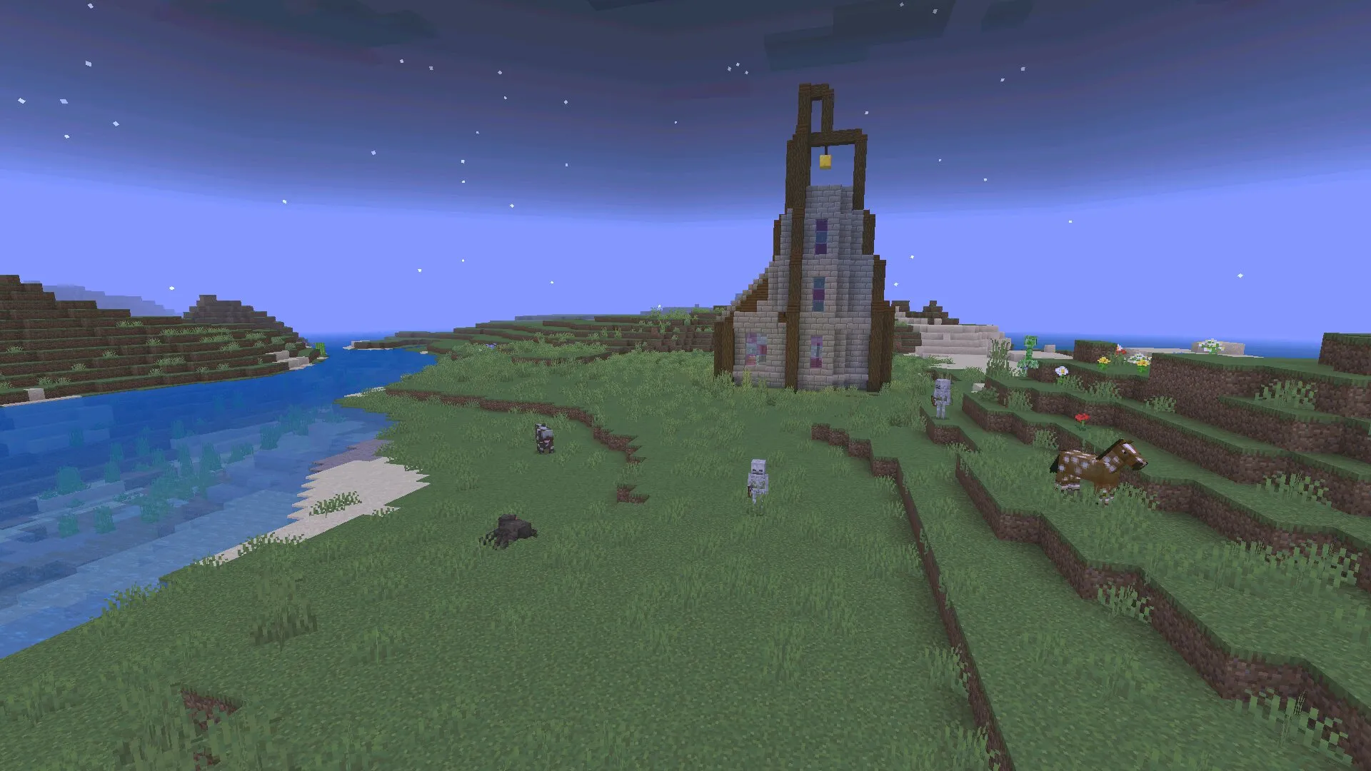 Темнота из мода на ночное зрение в Майнкрафт ПЕ