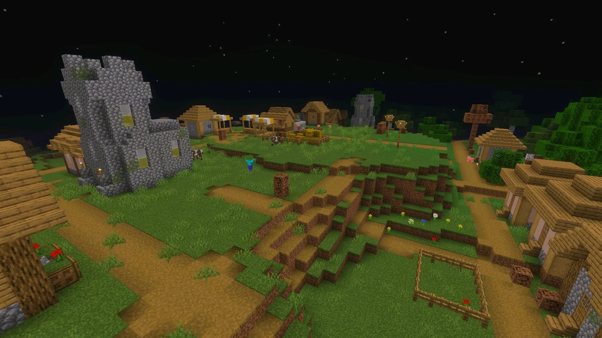 Ночное зрение из шейдеров Vibrant Visuals на Майнкрафт ПЕ