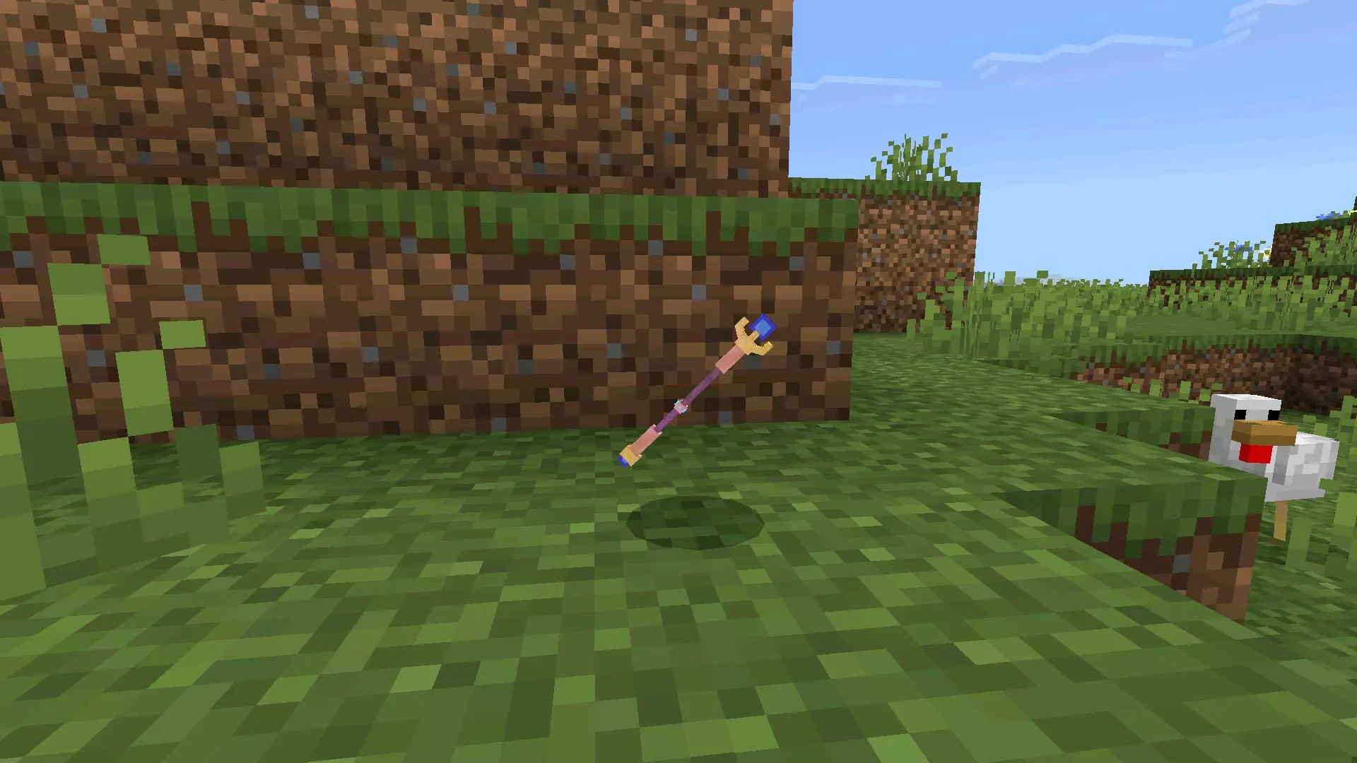 Предмет из мода на волшебные палочки в Майнкрафт ПЕ