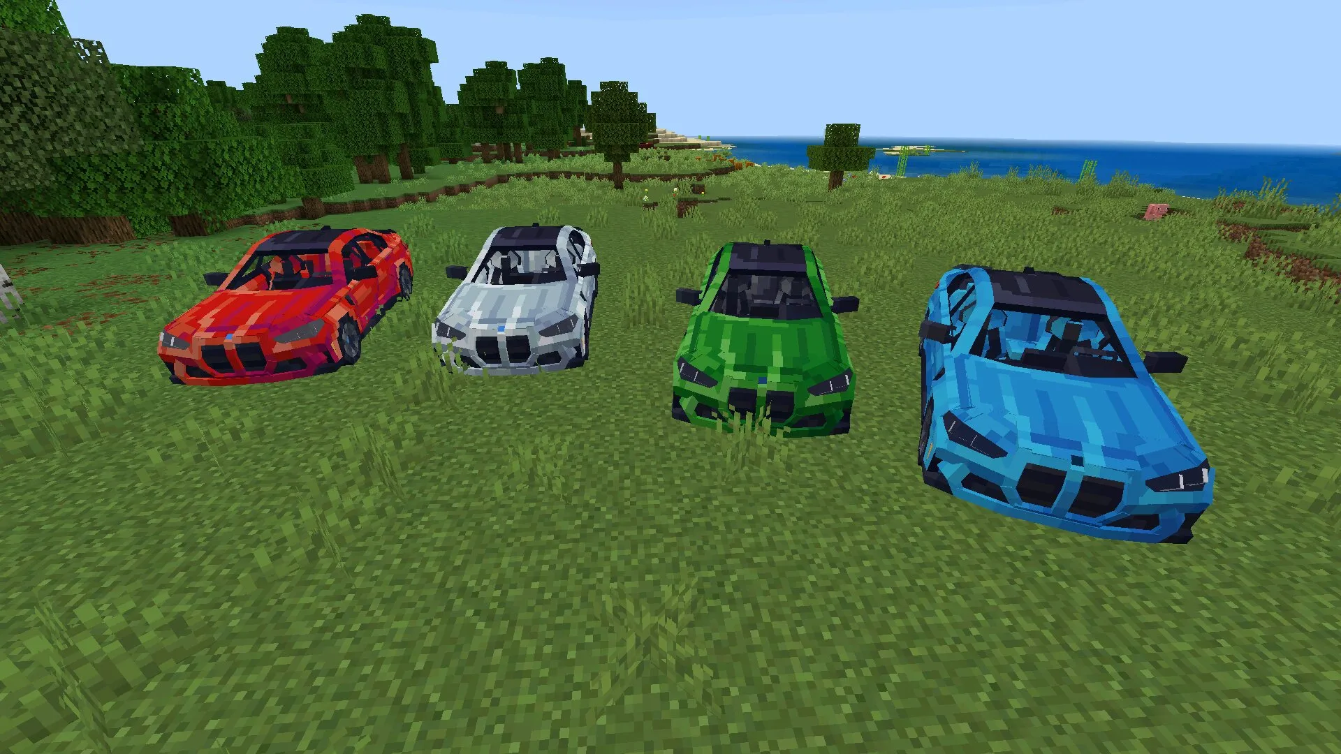 Машины из мода на БМВ в Майнкрафт ПЕ
