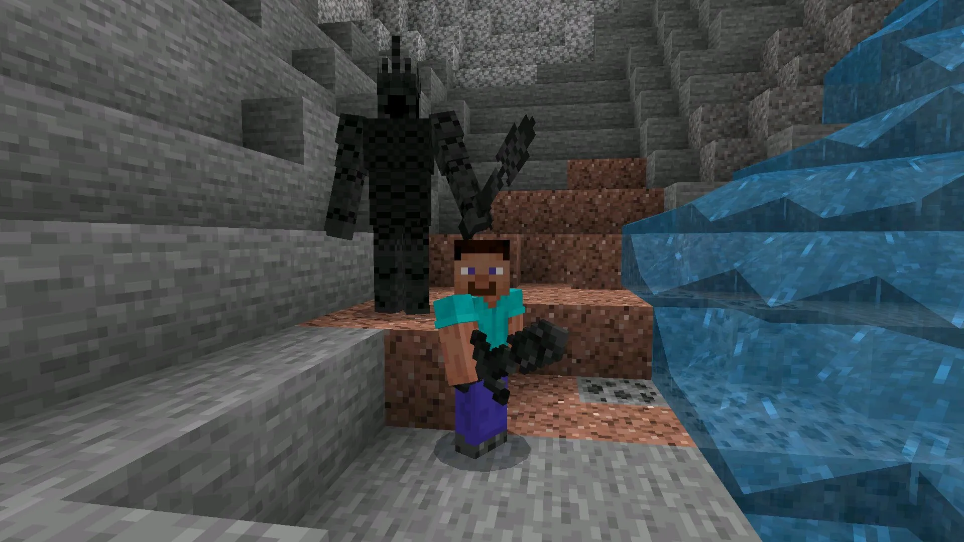 Босс из мода на шахты в Майнкрафт ПЕ