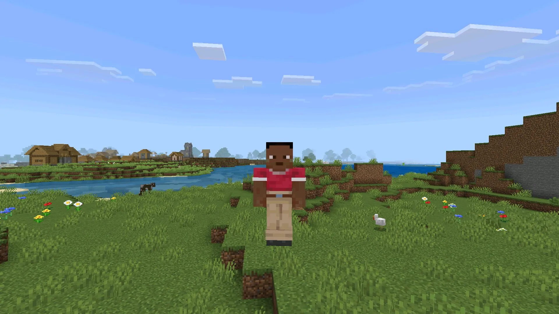 Персонаж из мода на прыжок в Майнкрафт ПЕ