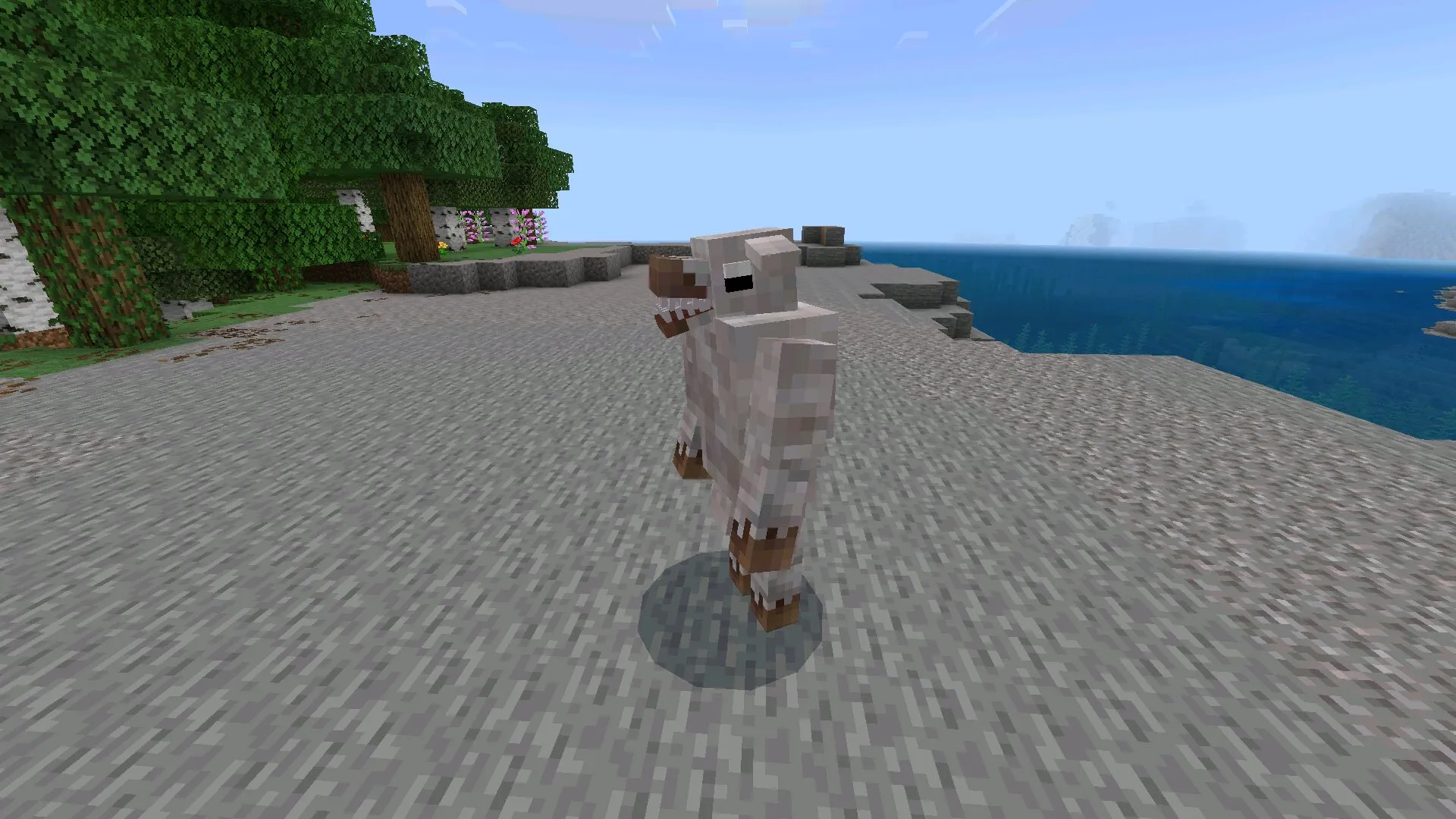 Овечка из мода на Эксперимент 8 в Майнкрафт ПЕ