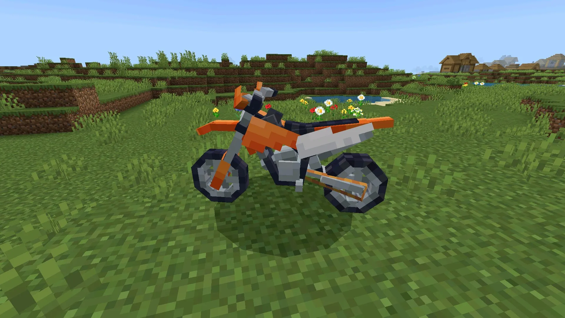 Мотоцикл из мода на питбайк в Майнкрафт ПЕ