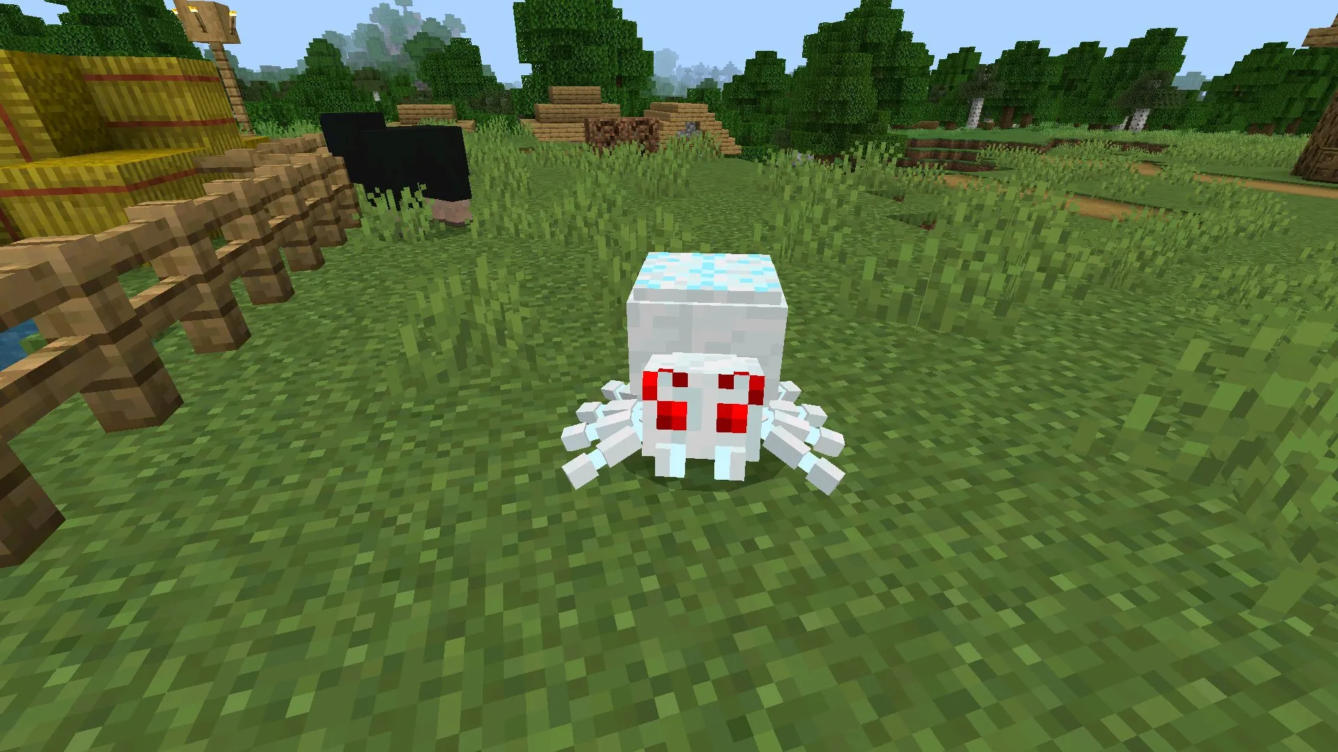 Существо из мода арахнофобия в Майнкрафт ПЕ