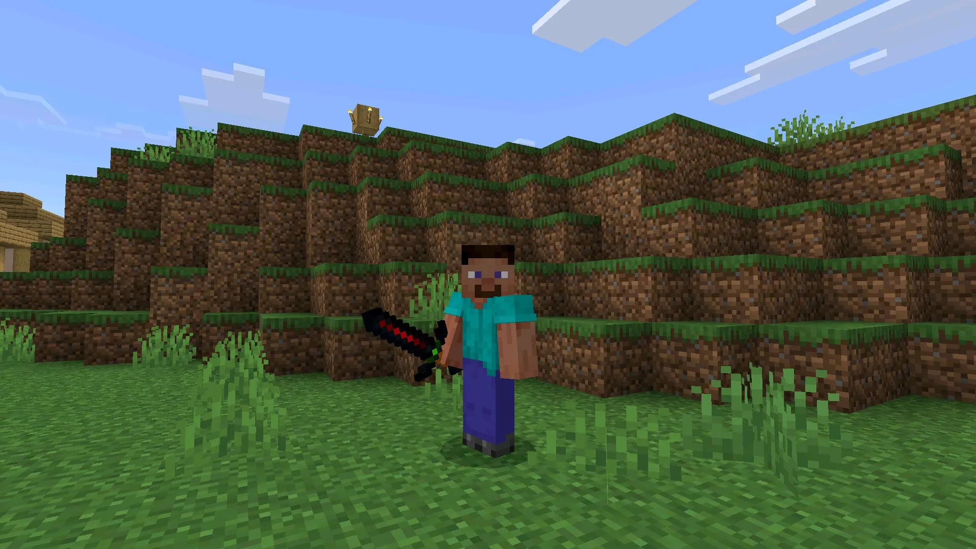 Меч из мода Убивать с одного удара в Майнкрафт ПЕ