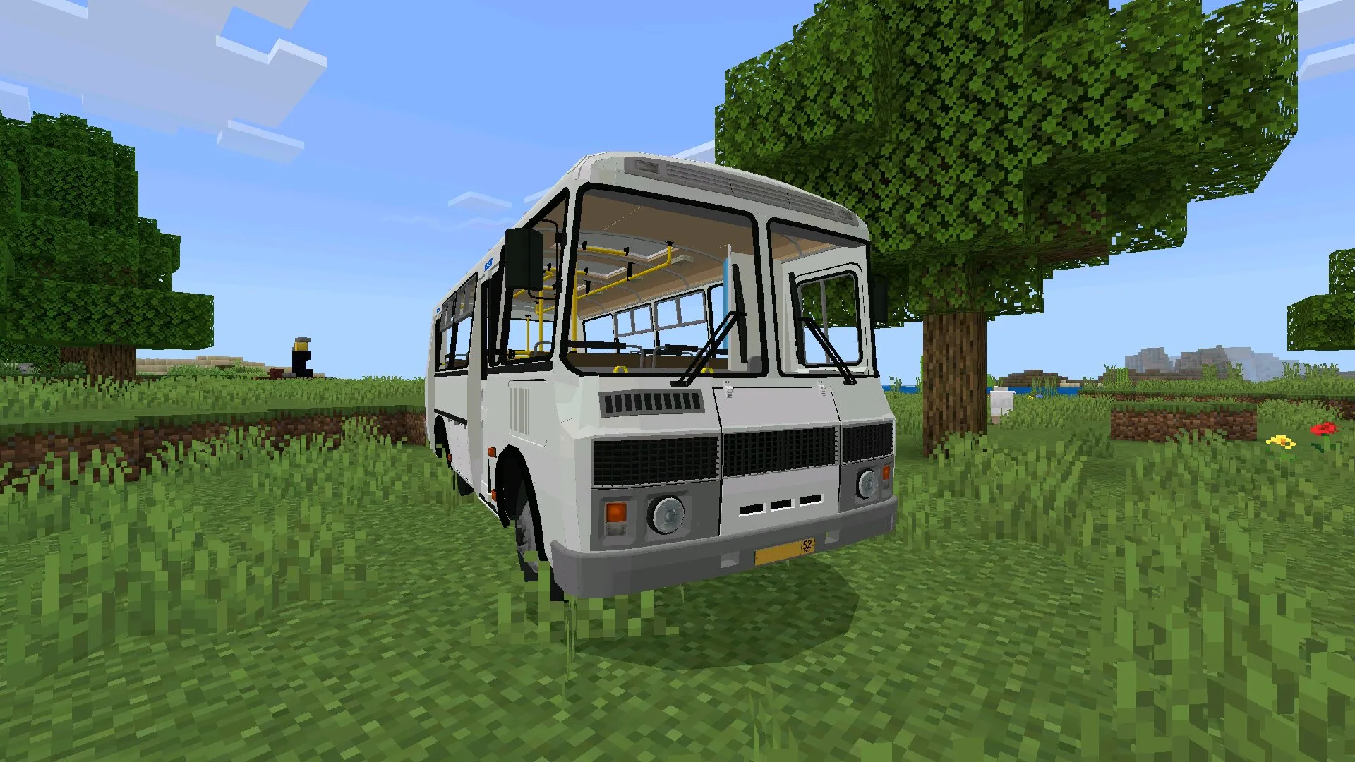 Автобус из мода на паз в Майнкрафт ПЕ