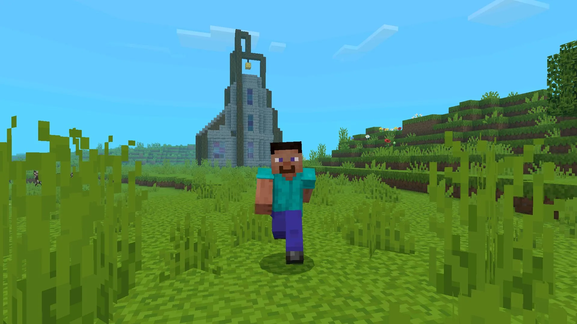 Стив из текстур Actions and Stuff на Майнкрафт ПЕ