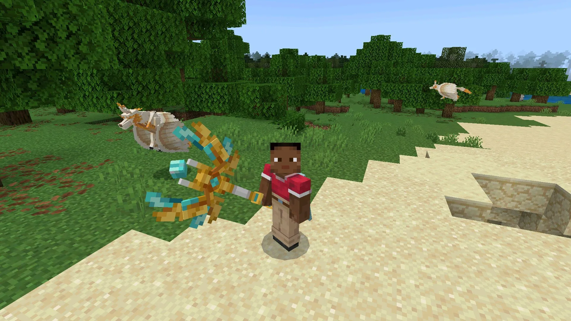 Оружие из мода на ангелов и демонов в Майнкрафт ПЕ