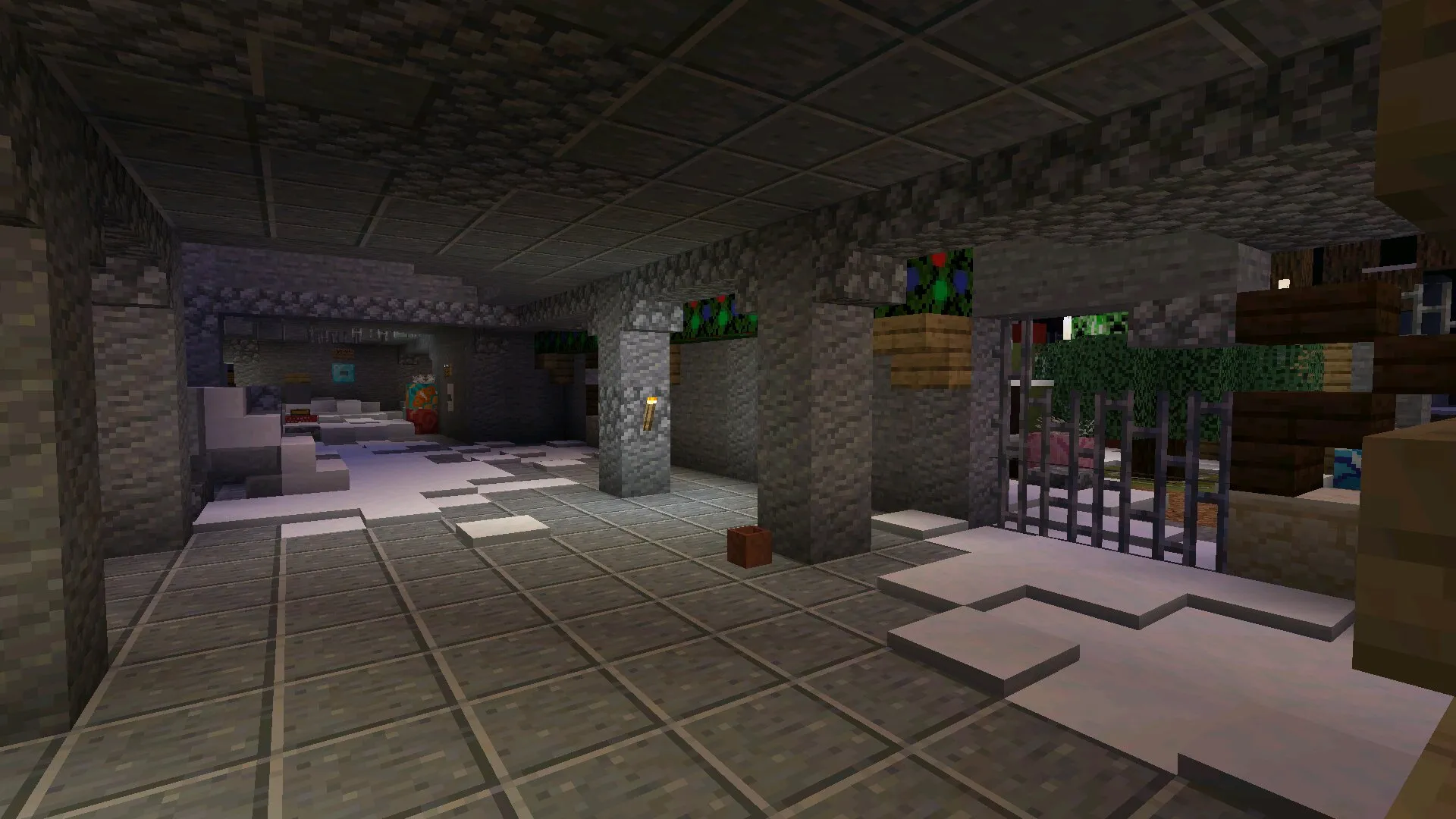 Подземелье из карты на бункер в Майнкрафт ПЕ