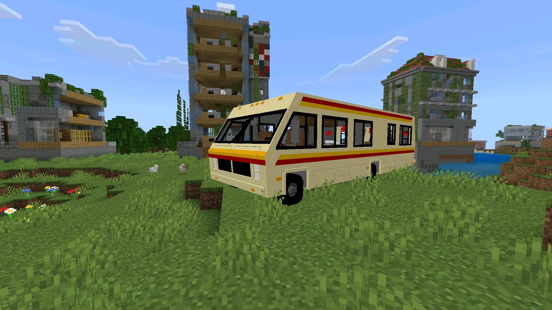 Фургон из мода на машину из сериала Во все тяжкие в Майнкрафт ПЕ