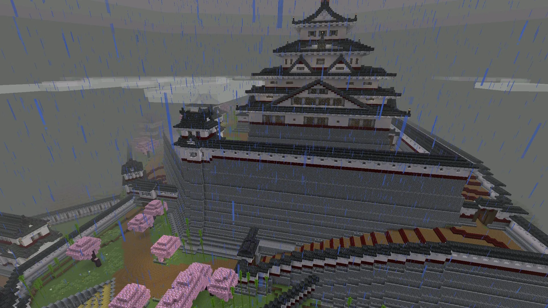 Замок из японской карты в Майнкрафт ПЕ