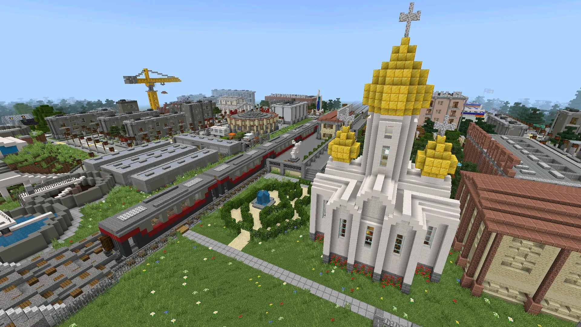 Микрорайон из карты Москвы в Майнкрафт ПЕ